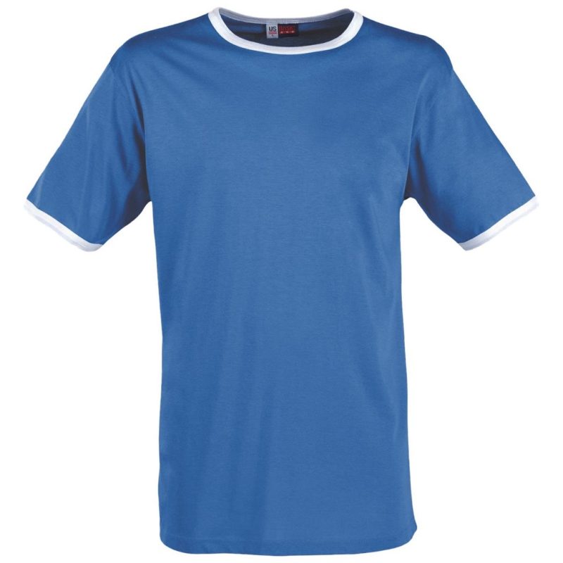 LIGHT BLUE Mens Adelaide Contrast T-Shirt - Light Blue