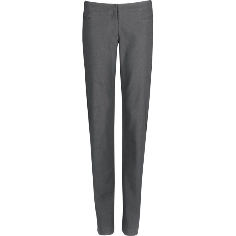 GREY Ladies Cambridge Flat Front Pants - Grey