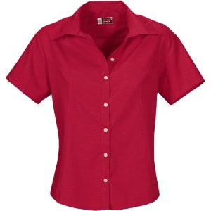RED Ladies Short Sleeve Aspen Shirt - Red