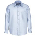 BAS-811-BU_1024X1024 BLUE Mens Long Sleeve Washington Shirt - Blue