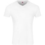 WHITE Mens Super Club 165 V-Neck T-Shirt