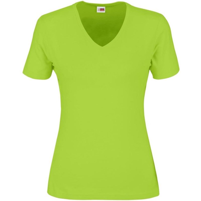 BAS-9001-L_1024X1024 LIME Ladies Super Club 165 V-Neck T-Shirt - Lime