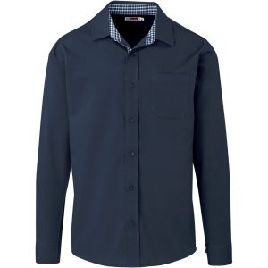 NAVY Mens Long Sleeve Warrington Shirt - Navy
