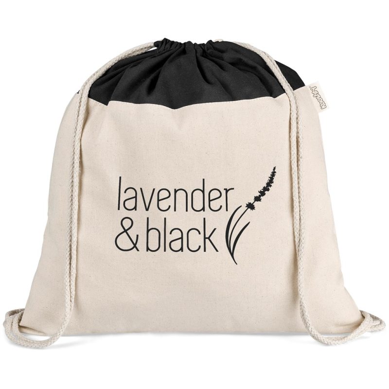 BLACK Kooshty Dominica Jumbo Cotton Drawstring Bag
