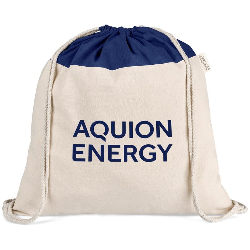 NAVY Kooshty Dominica Jumbo Cotton Drawstring Bag