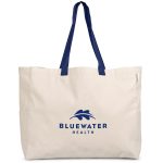 NAVY Kooshty Barbados Large Cotton Beach Bag