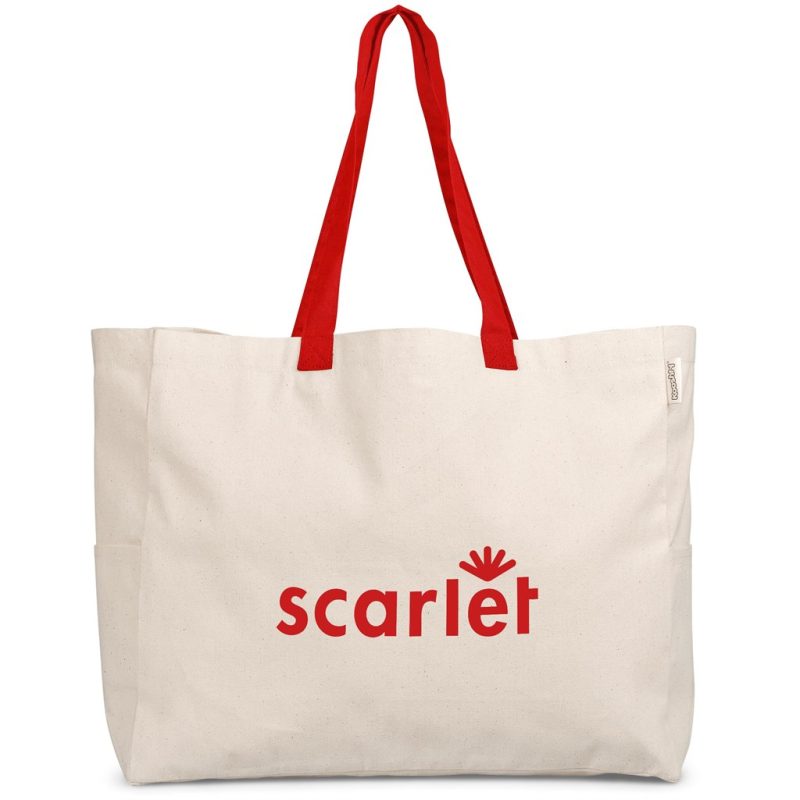 RED Kooshty Barbados Large Cotton Beach Bag