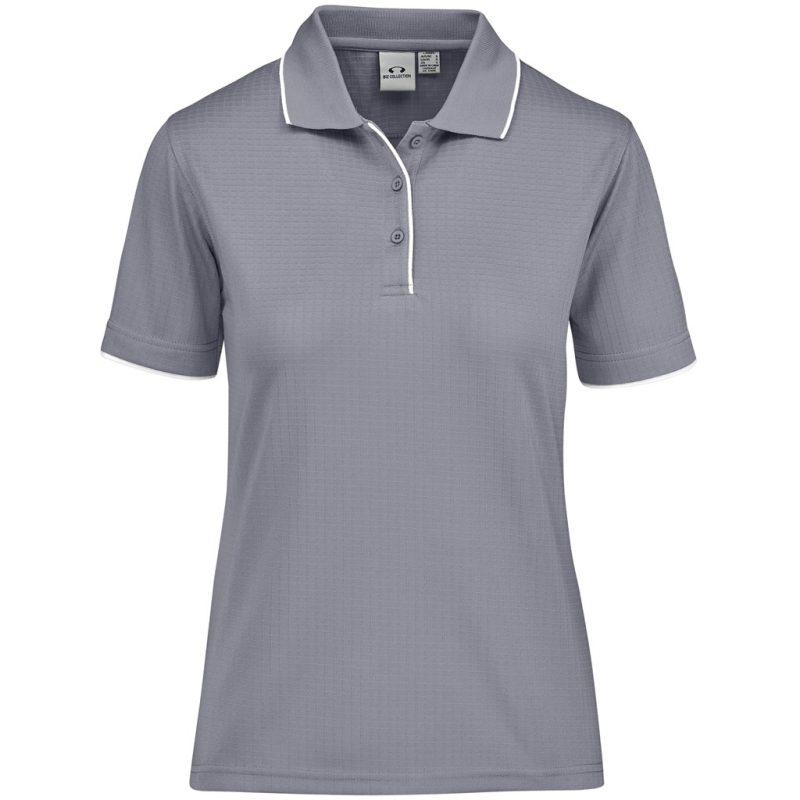 BIZ-3605-GY_1024X1024 GREY Ladies Elite Golf Shirt - Grey