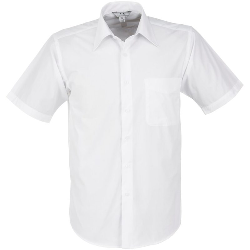 WHITE Mens Short Sleeve Metro Shirt - White