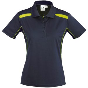 NAVY LIME Ladies United Golf Shirt - Navy Lime