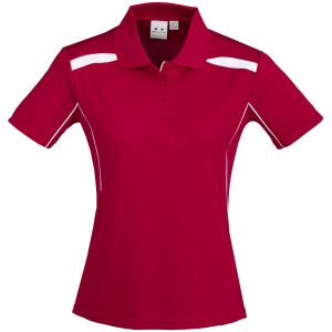 RED Ladies United Golf Shirt - Red