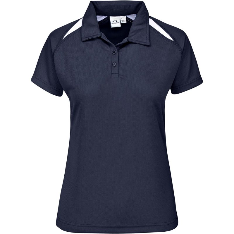 NAVY Ladies Splice Golf Shirt - Navy