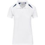 WHITE Ladies Splice Golf Shirt - White