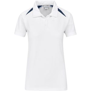 WHITE Ladies Splice Golf Shirt - White