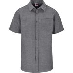 DARK GREY Mens Short Sleeve Oxford Shirt