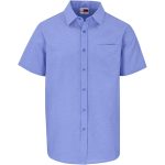 SKY BLUE Mens Short Sleeve Oxford Shirt