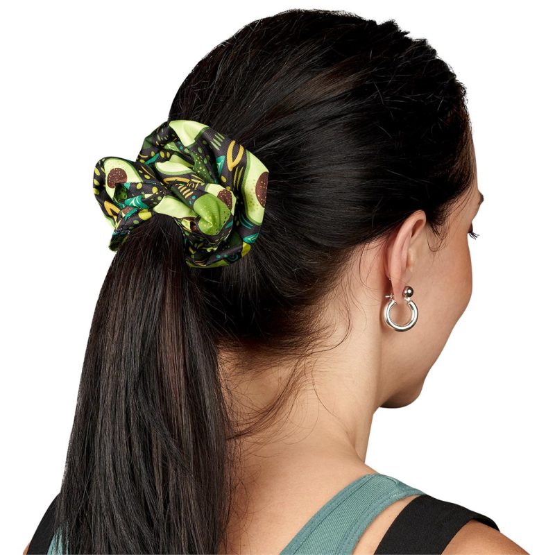 DEFAULT_1024X1024 Pre-Printed Sample Hoppla Botanic Polyester Hair Scrunchie