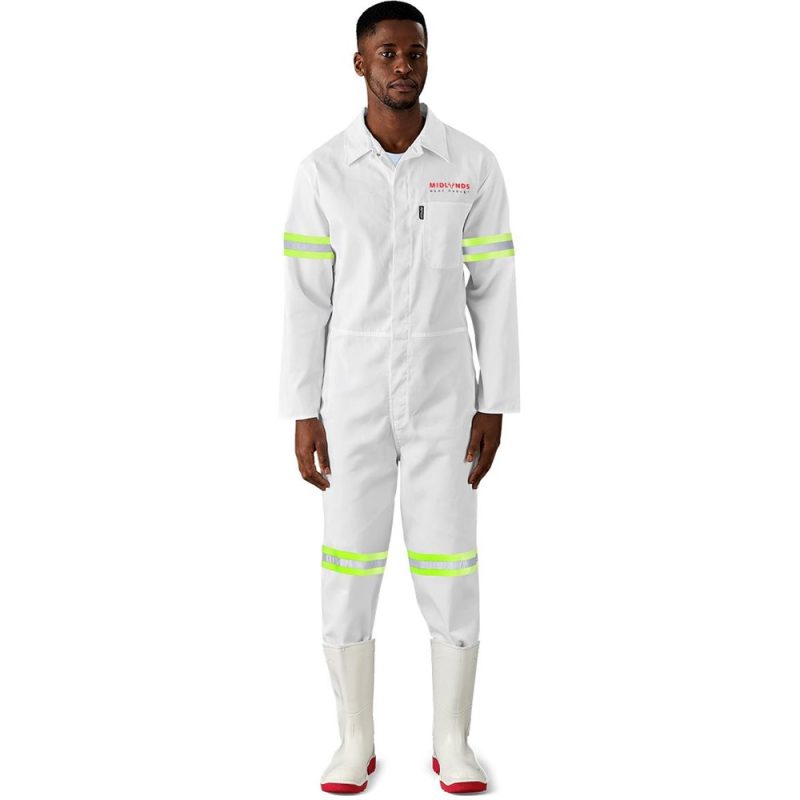 DEFAULT_1024X1024 Safety Polycotton Boiler Suit - Reflective Arms & Legs - Yellow Tape