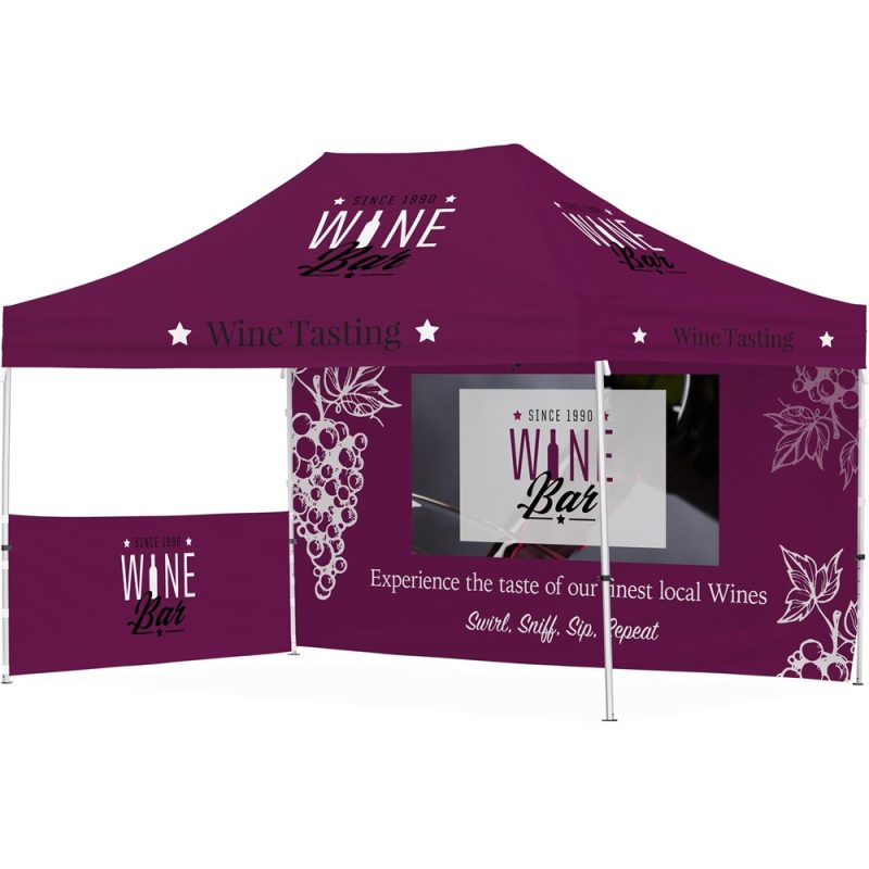 DEFAULT_1024X1024 Ovation Sublimated Gazebo 4.5m X 3m - 1 Short Half-Wall Skin - 1 Long Full-Wall Skin