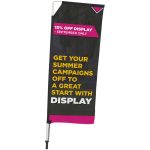 Legend 2M Sublimated Telescopic Double-Sided Flying Banner - 1 complete unit