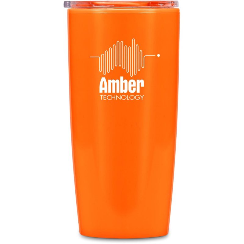 ORANGE Altitude Daytona Plastic 2-in-1 Double-Wall Tumbler & Straw - 600ml