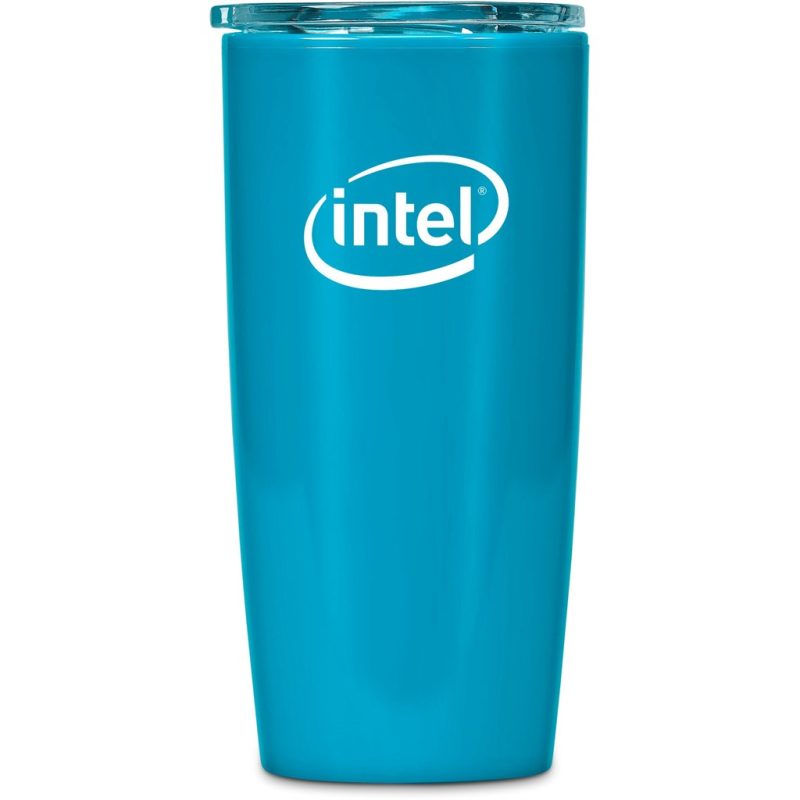 TURQUOISE Altitude Daytona Plastic 2-in-1 Double-Wall Tumbler & Straw - 600ml