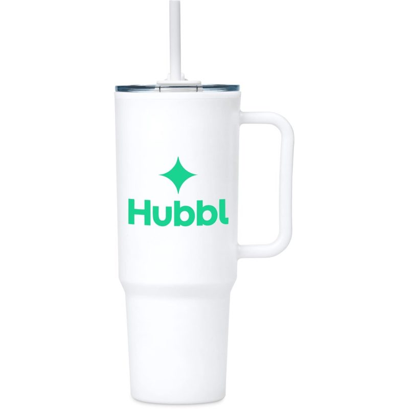 Solid White Altitude Texas Plastic Double-Wall Mug – 1.2 Litre