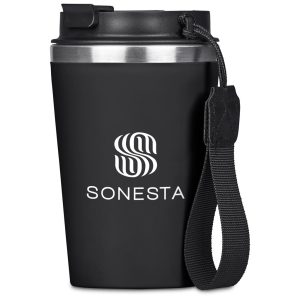 Black Kooshty Luca Stainless Steel & Plastic Double-Wall Tumbler – 350ml