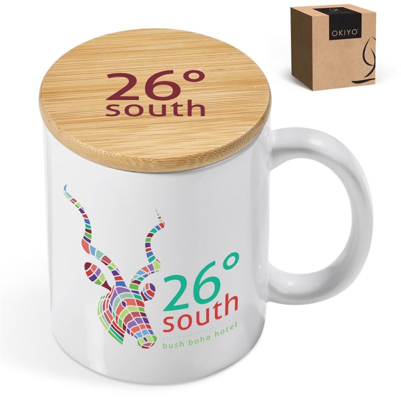 Okiyo Sozo Bamboo & Ceramic Sublimation Coffee Mug - 330ml