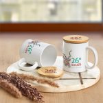 Okiyo Sozo Bamboo & Ceramic Sublimation Coffee Mug - 330ml
