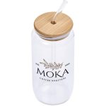Okiyo Natsu Glass & Bamboo Tumbler & Straw - 500ml