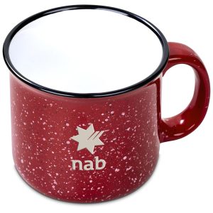 Serendipio Marshall Ceramic Coffee Mug - 400ml - Red