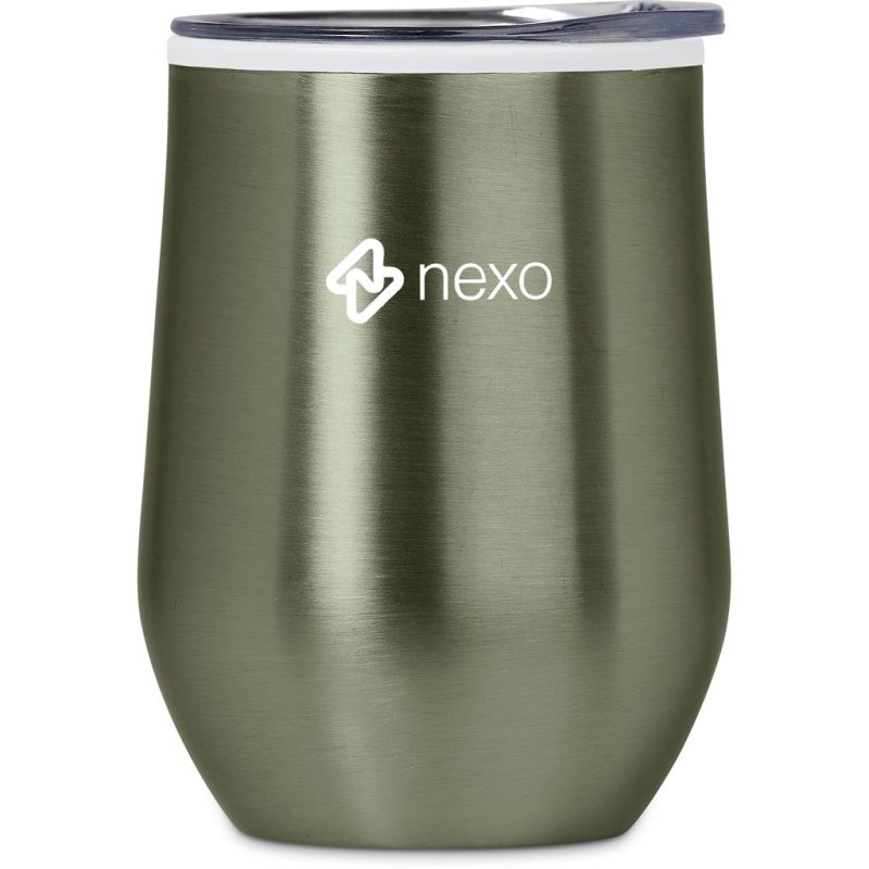 LIGHT GREEN Serendipio Vogue Madison Stainless Steel & Plastic Double-Wall Tumbler - 350ml