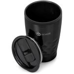 Black Vega Stainless Steel & Plastic Double-Wall Tumbler – 350ml