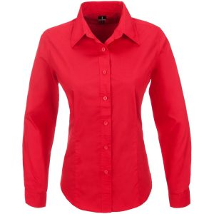 RED Ladies Long Sleeve Preston Shirt - Red