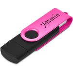 PINK Shuffle Gyro Black Flash Drive  32GB - Pink