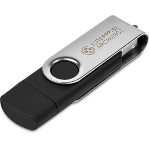 Silver Shuffle Glint Flash Drive – 32GB - Silver