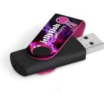 PINK Axis Gyro Black Flash Drive - 32GB - Pink