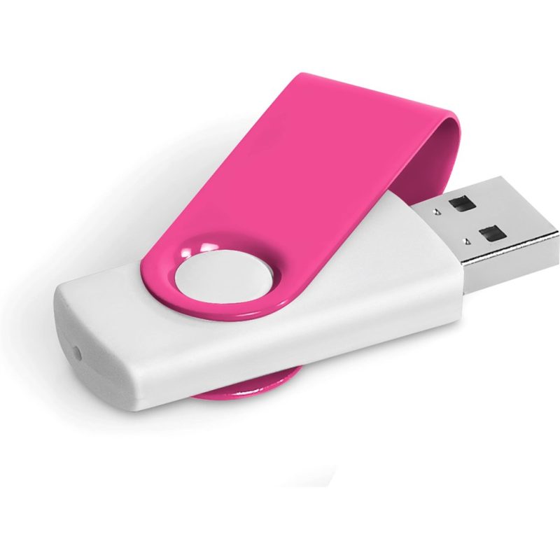 PINK Axis Gyro White Flash Drive - 32GB - Pink