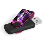 PINK Axis Gyro Black Flash Drive - 4GB - Pink
