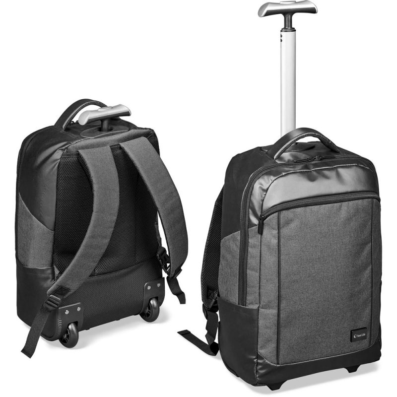 BLACK Nanotech Laptop Trolley Backpack