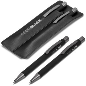 BLACK Omega Ball Pen & Pencil Set
