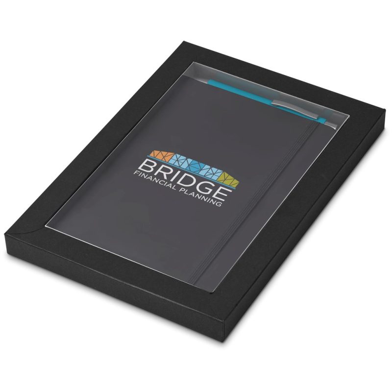 TURQUOISE Dahlia Notebook & Pen Set