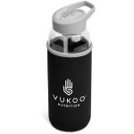 Black Kooshty Sipper Neo Glass Water Bottle – 850ml