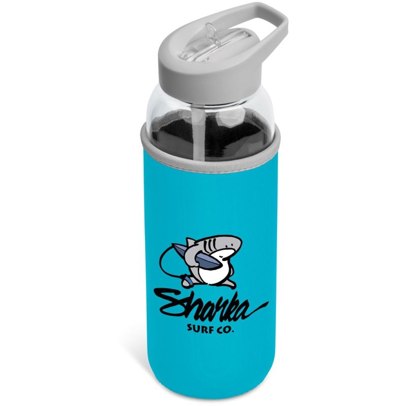 Cyan Kooshty Sipper Neo Glass Water Bottle – 850ml