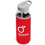 Red Kooshty Sipper Neo Glass Water Bottle – 850ml