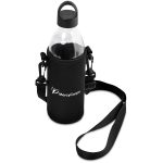 Black Kooshty Hands-Free Glass Water Bottle – 850ml