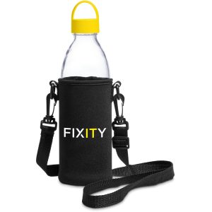 YELLOW Kooshty Hands-Free Glass Water Bottle  850ml - Yellow