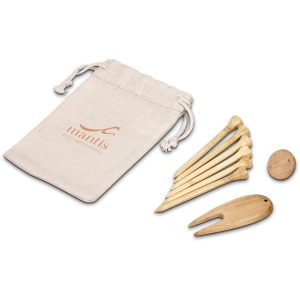 NATURAL Okiyo Nikko Bamboo Golf Accessories Set