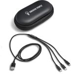 BLACK Swiss Cougar Helsinki Tri-Cable in EVA Case